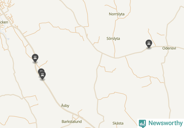 Karta över viltolyckor i Köpings kommun