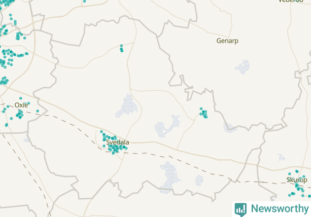 Karta över Svedala kommun