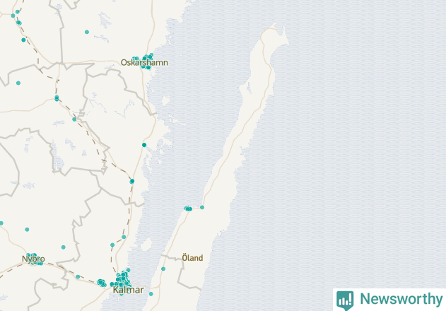 Karta över Borgholms kommun