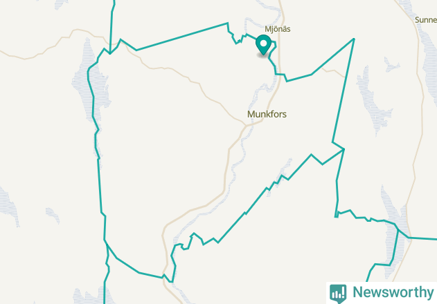 Karta över Munkfors kommun