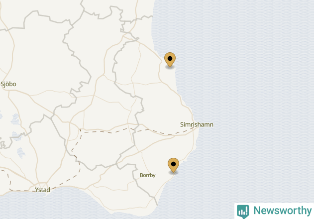 Karta över Simrishamns kommun