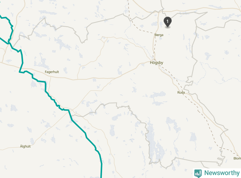 Karta över Högsby kommun