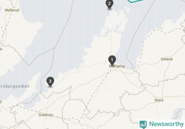 Karta över väderstationer i artikeln