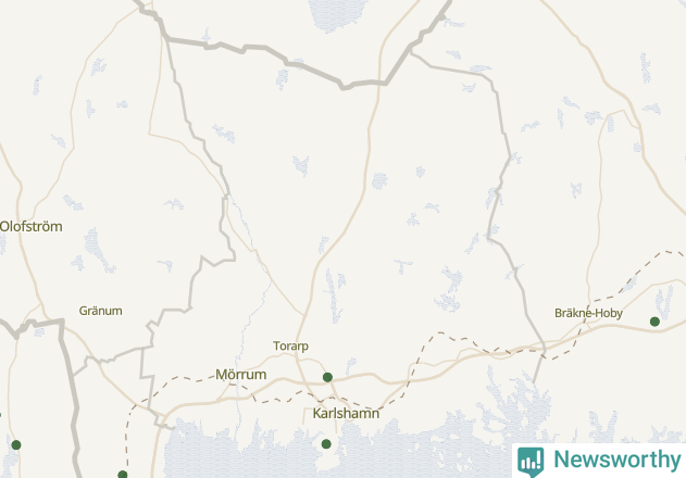 Karta över Karlshamns kommun