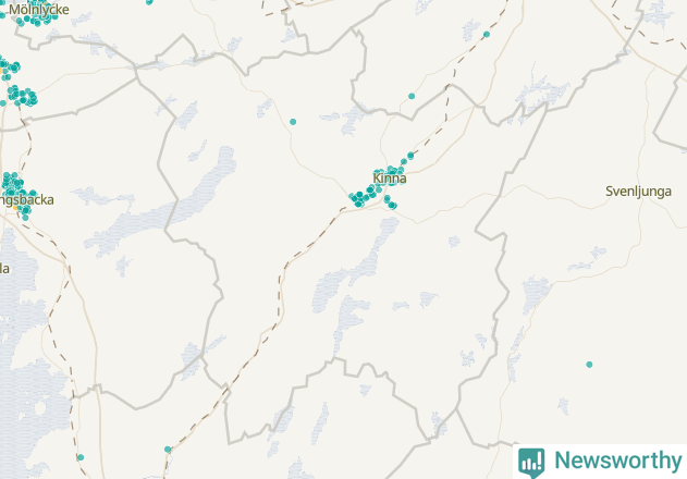 Karta över Marks kommun