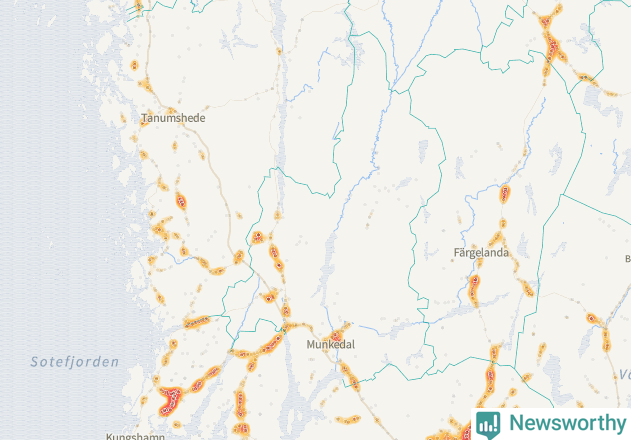 Karta över Munkedals kommun
