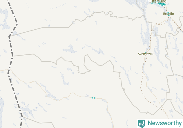 Karta över Bergs kommun