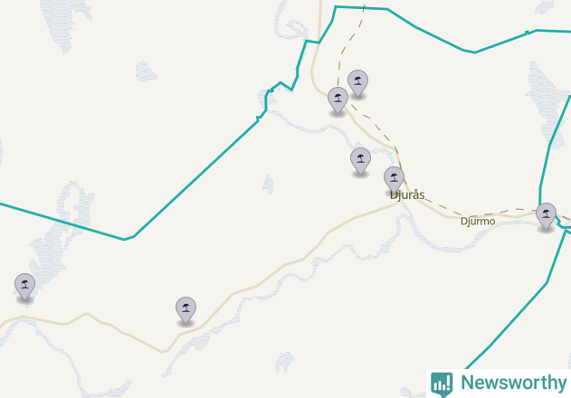 Karta över Gagnefs kommun