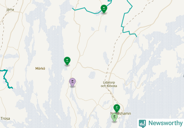 Karta över Nynäshamns kommun