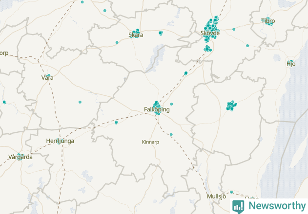 Karta över Falköpings kommun
