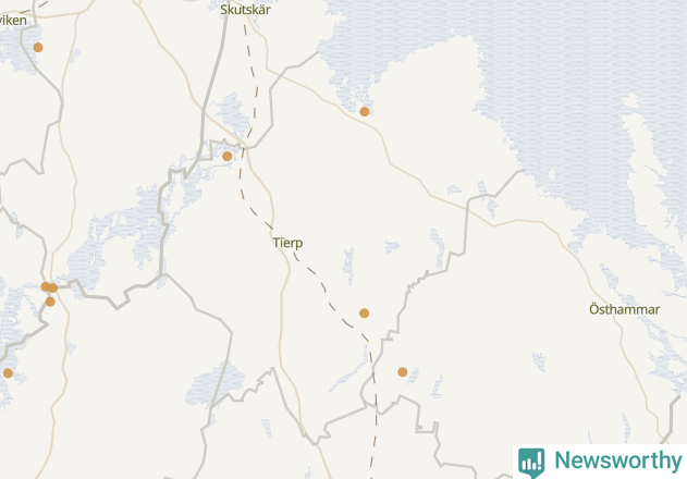 Karta över Tierps kommun