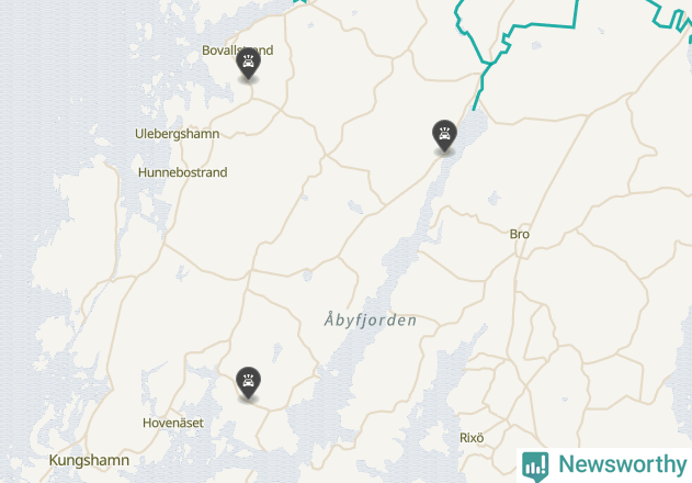 Karta över viltolyckor i Sotenäs kommun