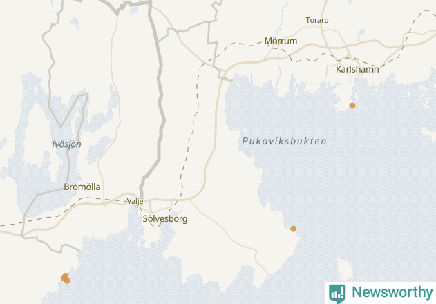 Karta över Sölvesborgs kommun