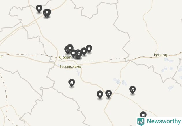 Karta över Klippans kommun