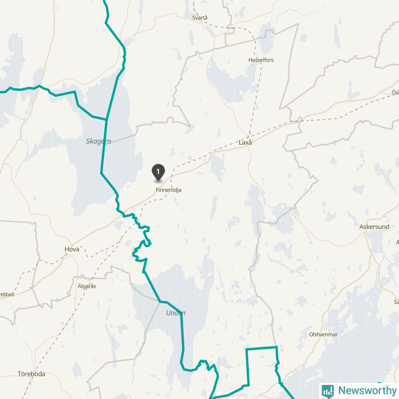 Karta över Laxå kommun