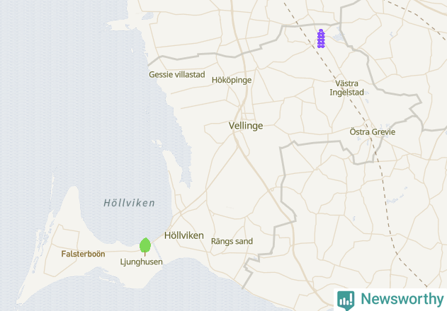 Karta över Vellinge kommun