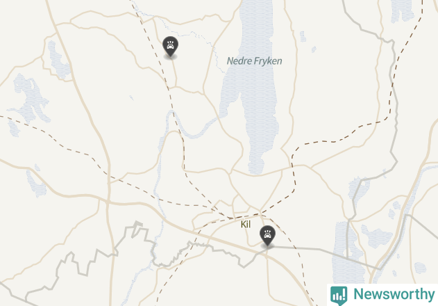 Karta över viltolyckor i Kils kommun