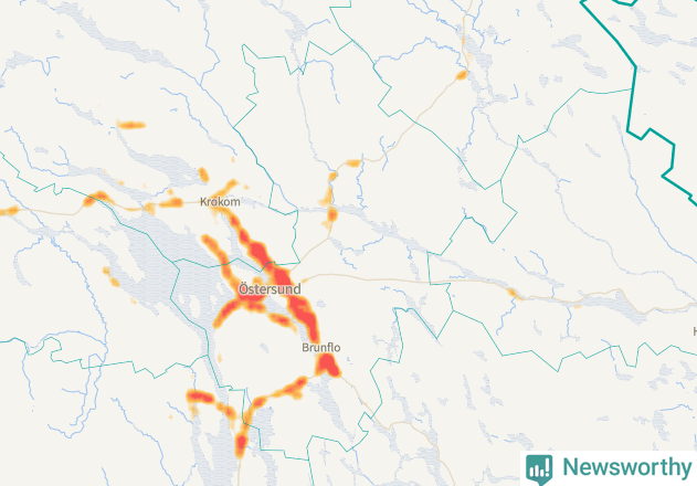 Karta över Östersunds kommun