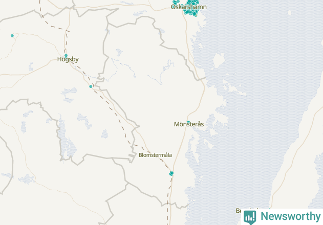 Karta över Mönsterås kommun