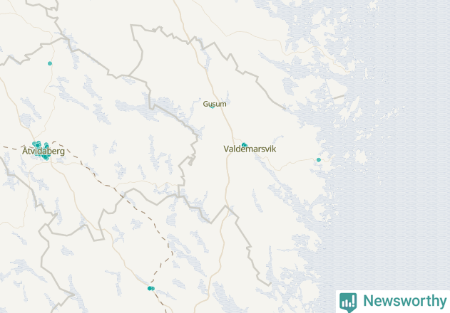 Karta över Valdemarsviks kommun