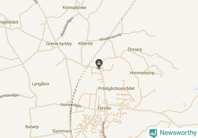 Karta över viltolyckor i Båstads kommun