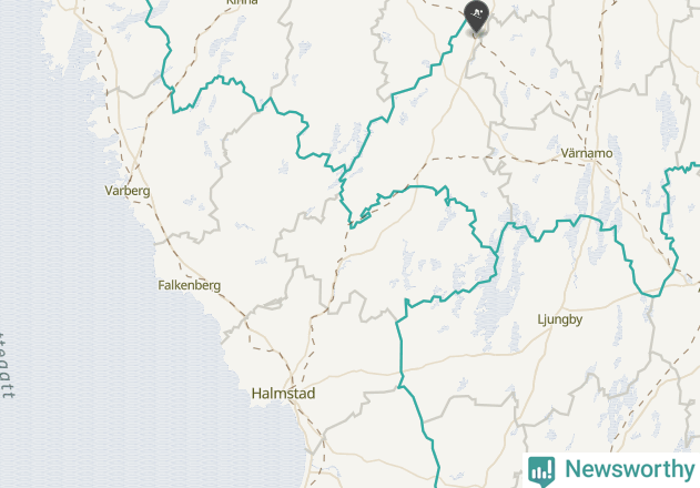 Karta över Halmstads kommun