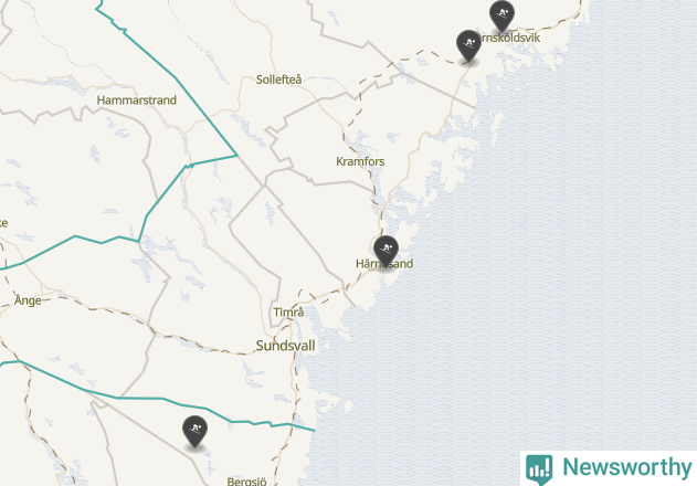 Karta över Härnösands kommun