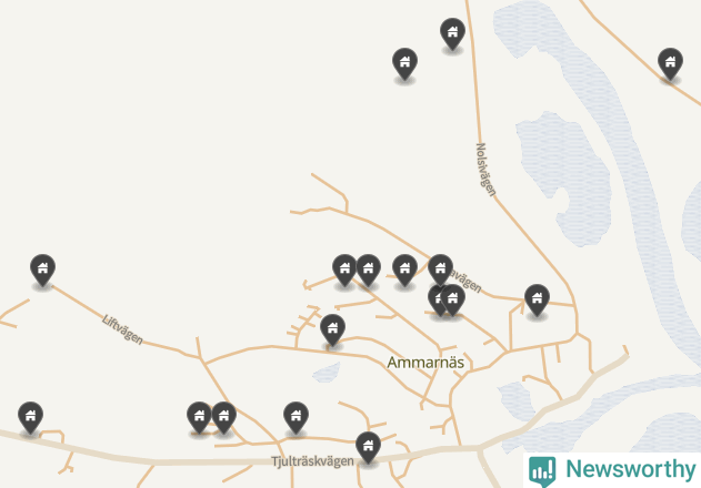 Karta över Sorsele kommun