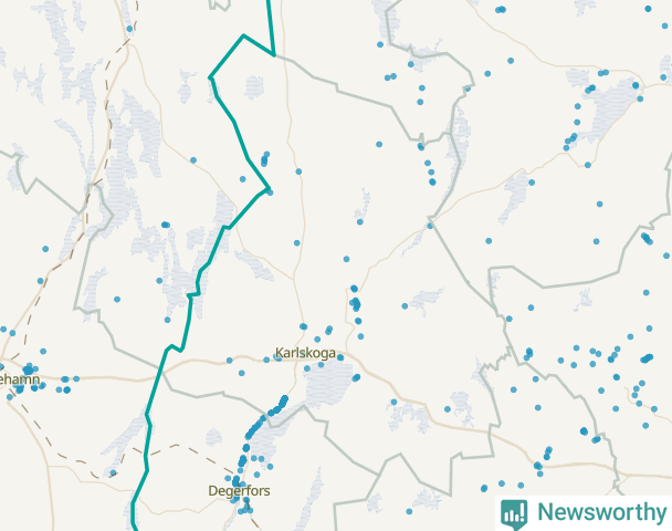 Karta över Karlskoga kommun