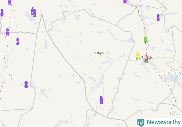 Karta över Ovanåkers kommun