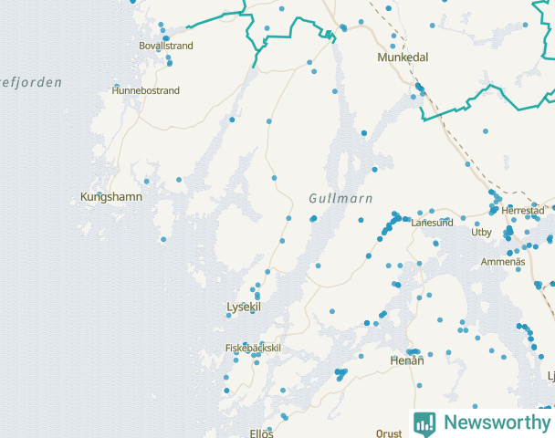 Karta över Lysekils kommun