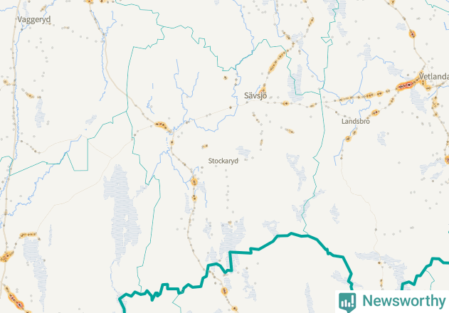 Karta över Sävsjö kommun