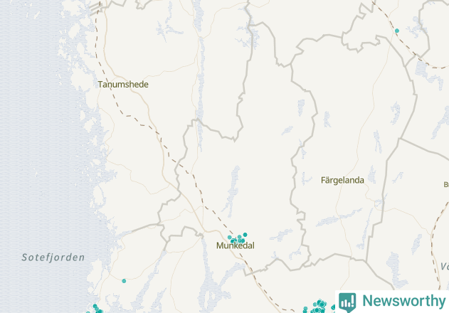 Karta över Munkedals kommun