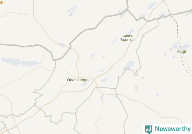 Karta över Örkelljunga kommun