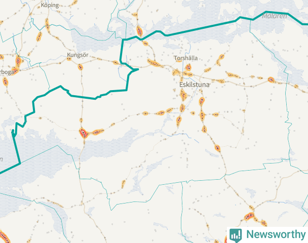 Karta över Eskilstuna kommun