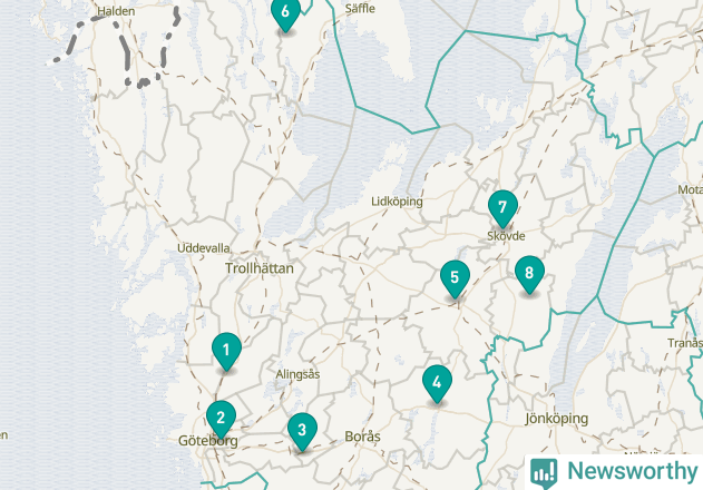 Karta över Stenungsunds kommun