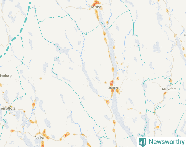Karta över Sunne kommun