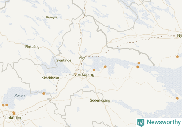 Karta över Norrköpings kommun