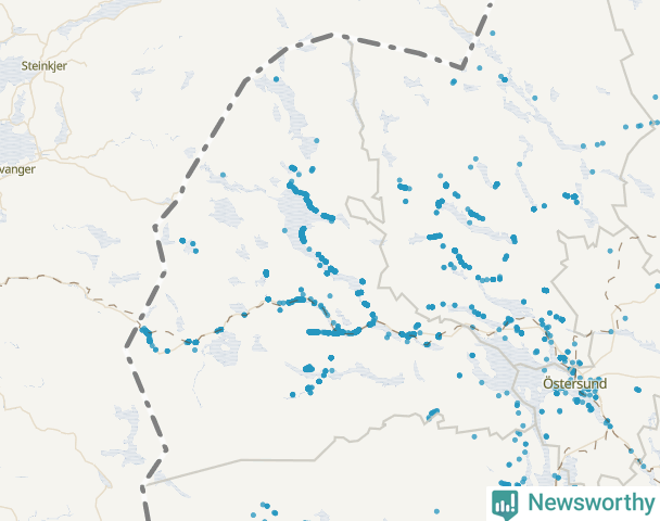 Karta över Åre kommun