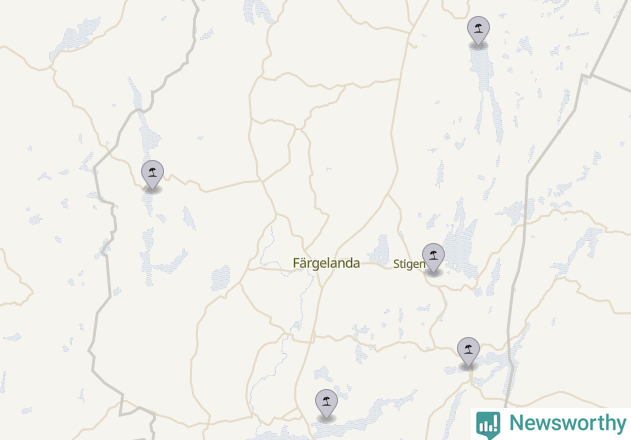 Karta över Färgelanda kommun