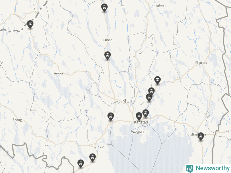 Karta över Värmlands län