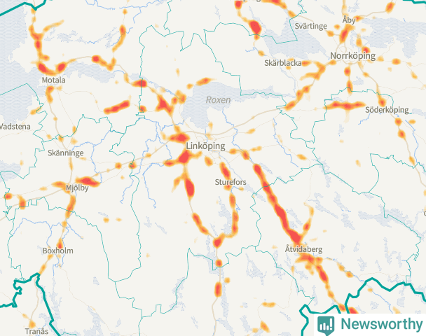 Karta över Linköpings kommun