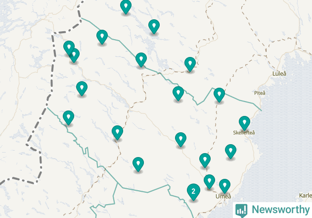 Karta över Sorsele kommun