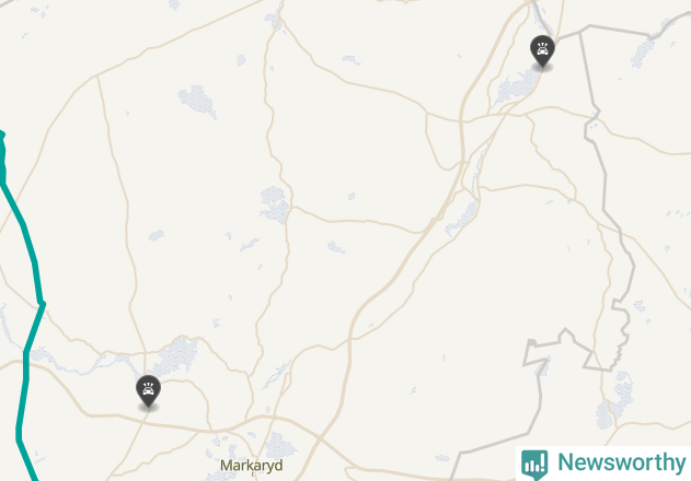 Karta över Markaryds kommun