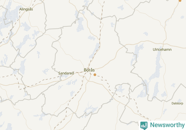 Karta över Borås kommun