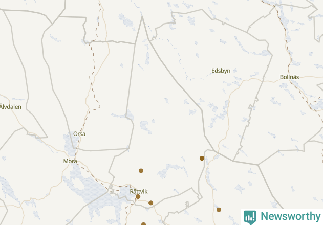 Karta över Rättviks kommun