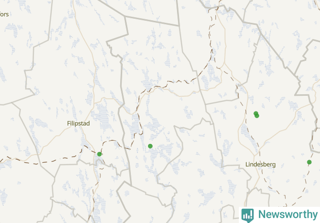 Karta över Hällefors kommun