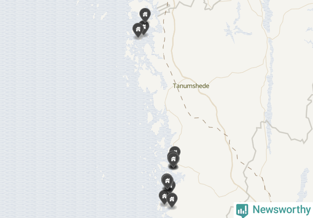 Karta över Tanums kommun