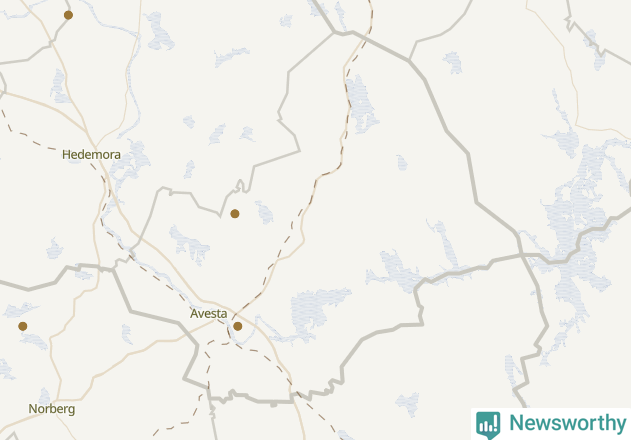 Karta över Avesta kommun