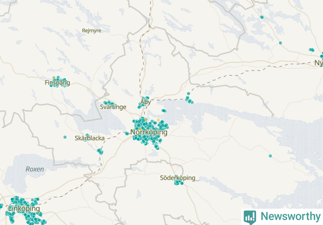 Karta över Norrköpings kommun